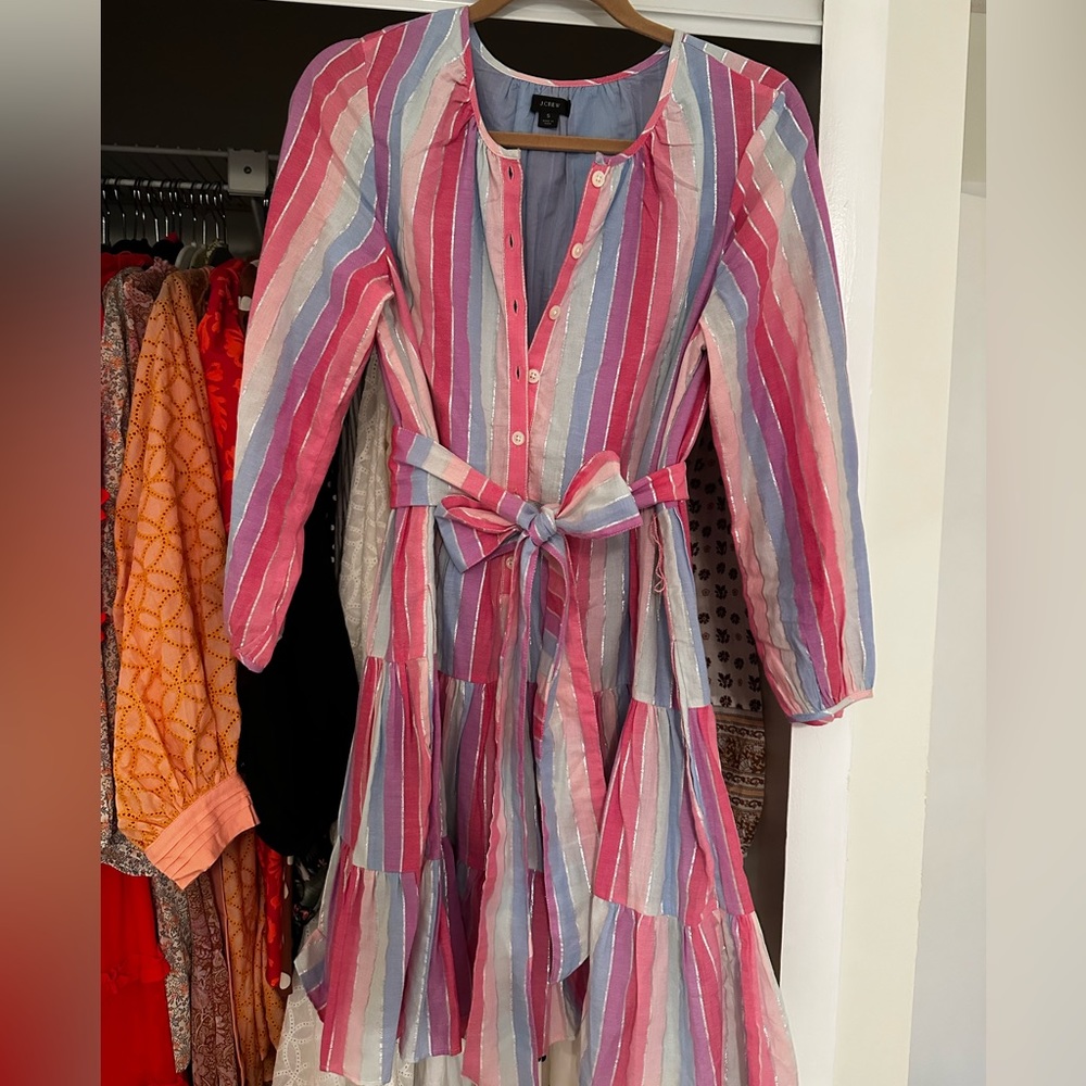Colorful stripe jcrew dress